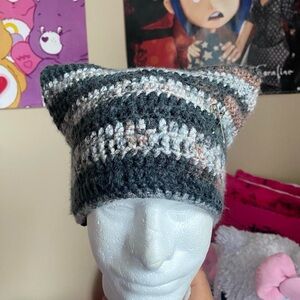 crochet cat ear beanie 🫶